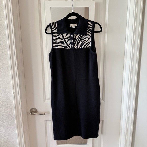 St John Sport Size Small Color Blue White Wool and Rayon Dress - Picture 1 of 6